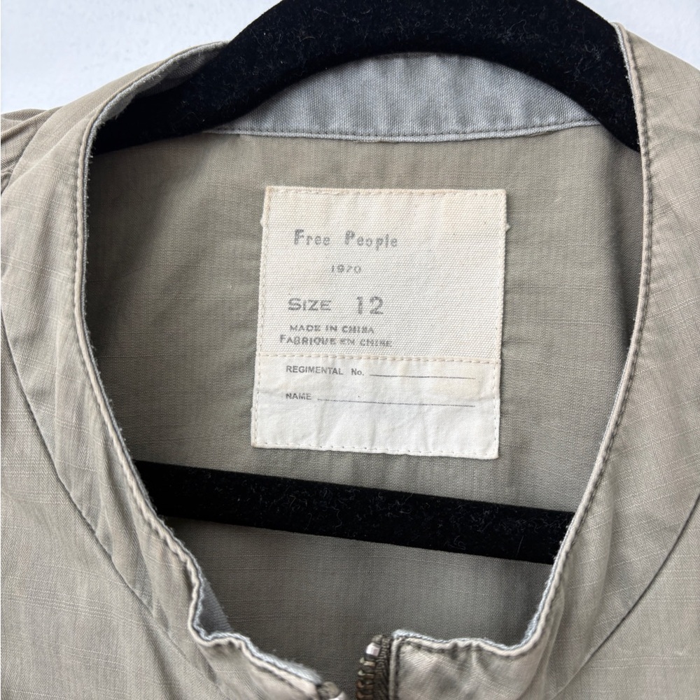 Free People Khaki Utility Jacket - Picture 2 of 3